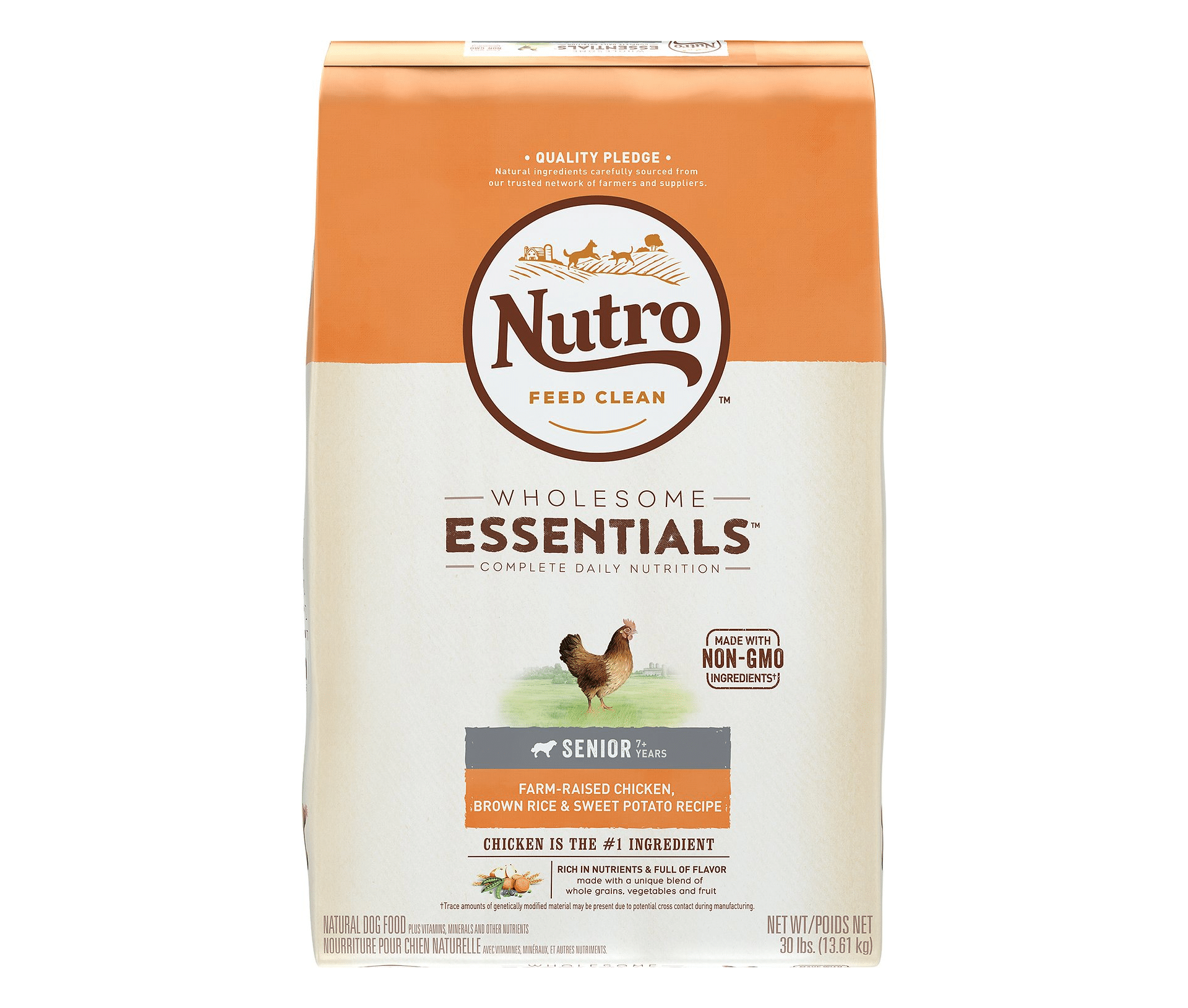 Nutro Wholesome Essentials Senior Farm Raised Chicken, Brown Rice & Sweet Potato Recipe Dry Dog Food