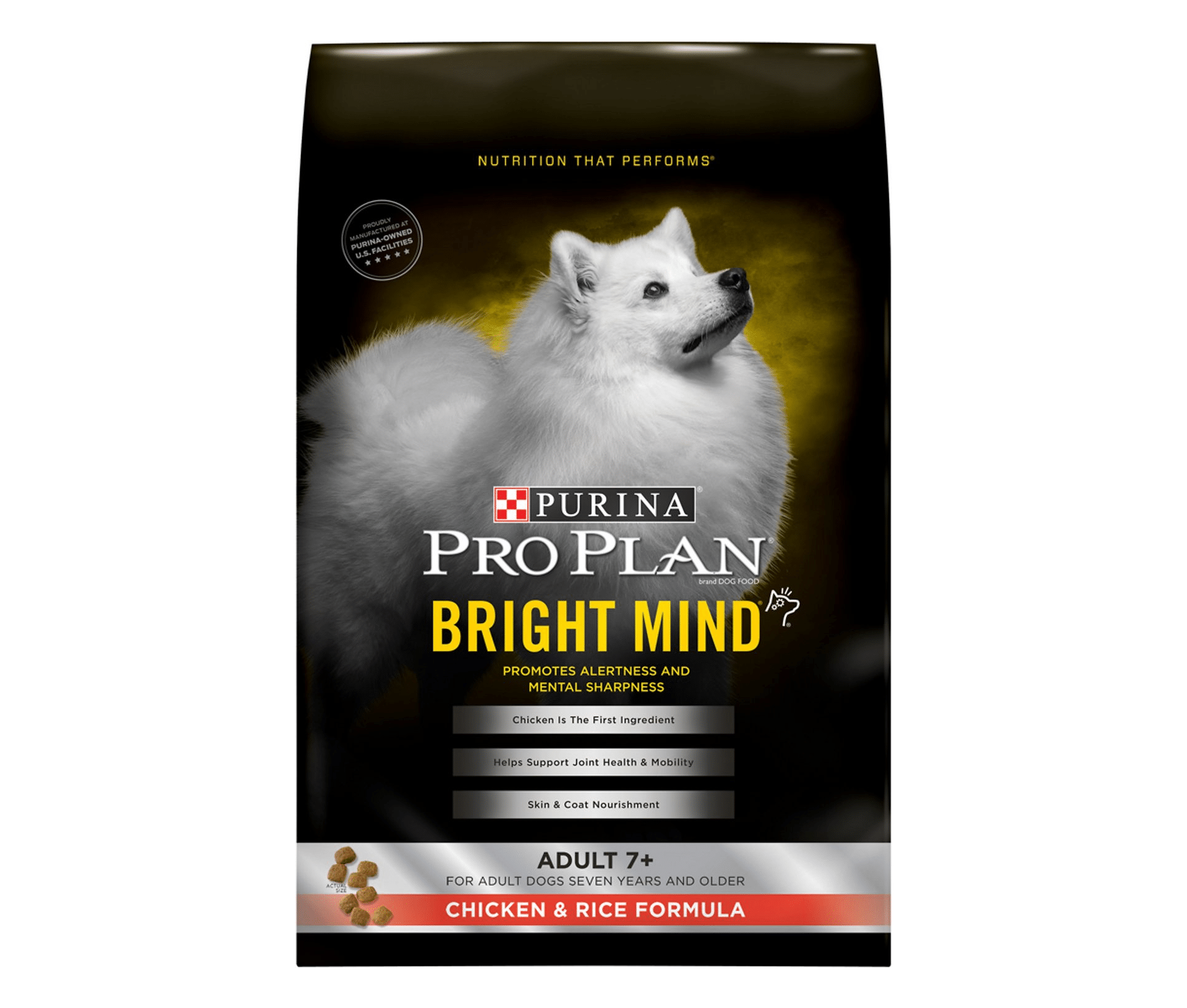 Purina Pro Plan Bright Mind Adult 7+ Chicken & Rice Formula Dry Dog Food