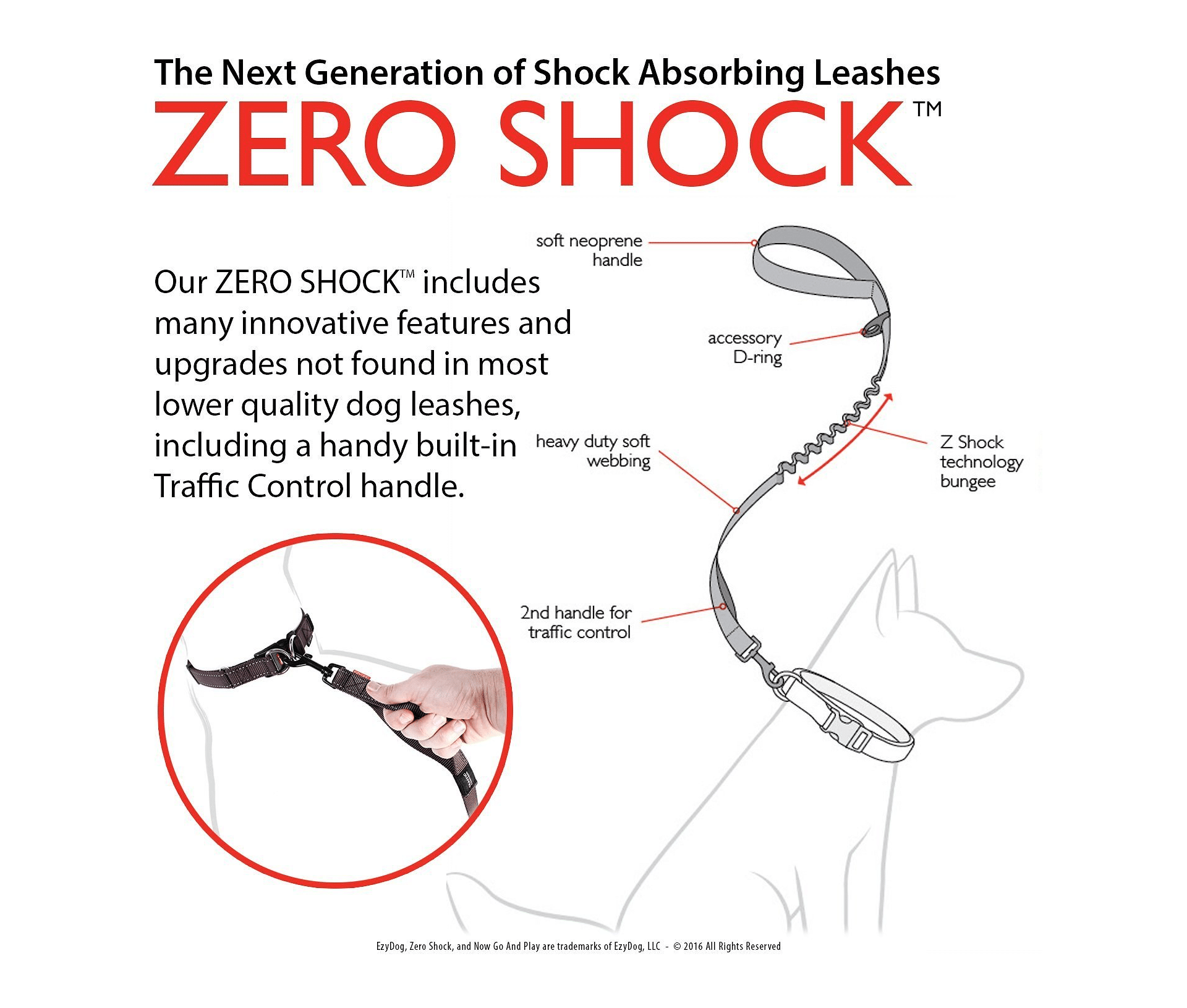 The EzyDog Zero Shock Absorbing Dog Leash